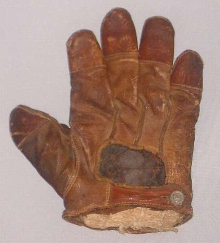 c. 1890's Finger Tipped Finger Catchers Glove Lefty Crescent Back